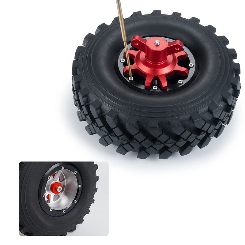 RCLIONS 1.9/2.2 Inch RC Beadlock Wheel Hub Tire Installation&Removal Tool Assembly for TRX4 SCX10 1/10 RC Crawler Car Upgrade Parts (Black) - Image 3